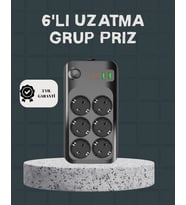 Termal Akım Korumalı 6 lı Uzatma Priz Usb Type-c Hızlı Şarj 2500w