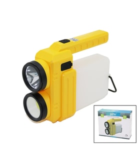 3İN 13W+COB LED+360°SMDEL FENERİ USB ŞARJ POWERBANK 1500LM IŞIK AYARI GÜN IŞIK - BEYAZ METAL ASKI+B42 PT-8439 (5680)