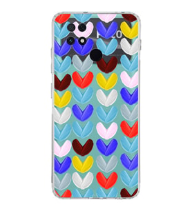 PrintiFy Xiaomi Poco C40 ile Uyumlu 1mm Slim Fit Water Color 1 Baskılı Şeffaf  Kılıf