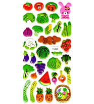 Sticker Kabartmalı Stiker Defter, Planlayıcı Etiket (limyl-045)-17x9cm- Tavşan ve Sebzeler