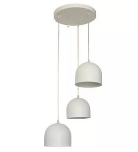 RİOLİGHT MODERN,RUSTİK,VİNTAGE,RETRO BEYAZ 3XE27 DUYLU METAL SARKIT AVİZE TABAN ÇAPI:30CM