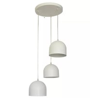 RİOLİGHT MODERN,RUSTİK,VİNTAGE,RETRO BEYAZ 3XE27 DUYLU METAL SARKIT AVİZE TABAN ÇAPI:30CM