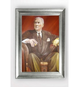 Gümüş Çerçeveli Atatürk Tablo a707