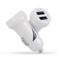 Nautica CH15 Çift USB Çakmaklık Girişli Araç İçi Şarj Cihazı Beyaz