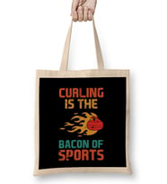 Curling Bacon Of Sports Curling Player Team Coach Stones Bez Çanta Uzun Saplı