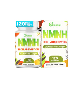 Ursinquil Sublingual NMNH 500mg NAD Supplement to Boost NAD Levels as We Age, for Anti-Aging, Energy, Immunity, Focus - 120 Lozanges Tablet.Made In Usa.
