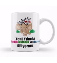 Yeni Yıl Hediyesi Mutlu Yıllar 08 Kupa Bardak Porselen