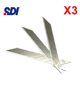 SDI 1361 Çelik Maket Bıçağı Falçata Ucu Yedeği 9mm 30 Derece Küçük 30'lu
