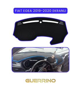 FIAT Egea 2019-2024 Modellerine Uygun EKRANLITORPİDO KORUMA HALISI MAVİ KENAR
