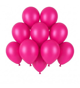 Fuşya Renk Lateks Pastel Balon (13 cm) - 10 Adet
