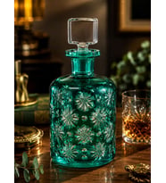GreenRow Star Antique Cut Dekanter Nadir Tasarım Premium Dekoratif Cam Karaf
