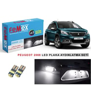 Peugeot 2008 LED Plaka Aydınlatma Ampul Seti FEMEX Parlak Beyaz