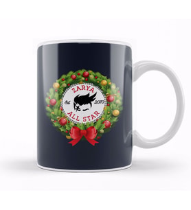 Christmas All Star Zarya Overwatch Wreath Kupa Bardak Porselen