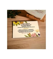 E-Ticaret Teşekkür Kartı Çiçekli 5x8 cm 100 Adet