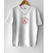 Erkek Oversize Baskılı Pamuklu Bisiklet Yaka Kısa Kollu T-shirt (Beyaz)