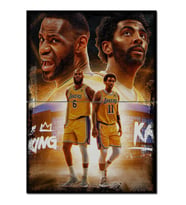ekart Lakers Basketbol Poster Model Ahşap Tablo 70x100 Cm