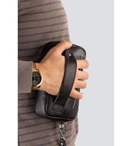 Unisex Hakiki Dana Derisi El Geçmeli Portföy Çanta Premium Kalite Günlük Clutch Siyah (Full Siyah)