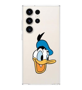 Samsung Galaxy S23 Ultra  Kamera korumalı Kapak Donald Duck Tasarımlı  Şeffaf Kılıf