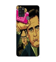 Samsung Galaxy A21S Uyumlu Michael Scott Fight Club Tasarımlı Şeffaf Telefon Kılıfı