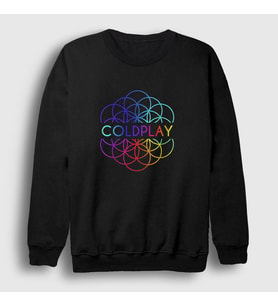 Presmono Unisex Siyah Logo A Head Full Of Dreams Coldplay Sweatshirt 470200tt