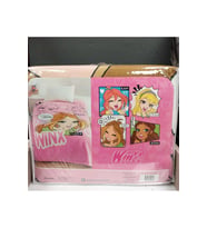 Kristal by Taç Lisanslı Tek Kişilik Çocuk Battaniye (160x220)-Winx Girl Club Pembe