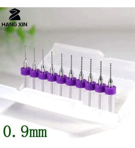 Tungsten Karbür Uçlu Freze PCB Mikro/Mini Matkap Uç 0,9mm x 10 lu Set