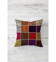 Patchwork Desenli Çift Tarafı Baskılı Gizli Fermuarlı Yastık Kılıfı Kırlent Koltuk Yastık Kılıfı (Beyaz)