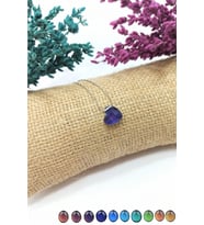 SezgiNilay Gümüş Renk Kalp Model His Taşı Kolye