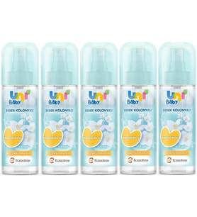 Uni Baby Bebek Kolonyası 150ML Nemlendiricili/Çiçeksi Ferahlık (5 Li Set)