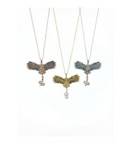 925 Ayar Papatya silver 3'lü yılan figürlü baykuş kolye set.Tabiat kolye.rose.gold.rodaj