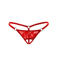Büyük Beden Fantazi Giyim Ağı Açık  İç Çamaşırı Fantezi Külot G String (Kırmızı)
