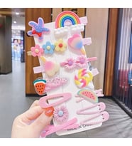 KIZ BEBEK VE ÇOCUK TOKA SETİ (Desenli Pembe)