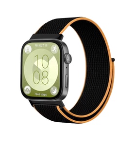 Durukar® Huawei Fit 4 Hasırlı Cırtcırtlı Kordon - Siyah-Turuncu