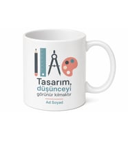 Tasarım Stüdyosu Temalı Özel Baskılı Kupa Bardak Tasarımcıya Hediye