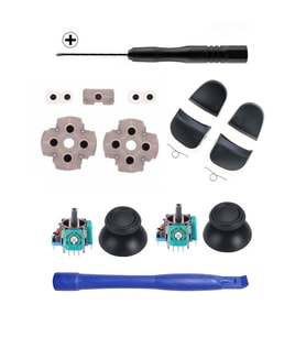 PS5 Versiyon 1 Analog Motor Topuz İç Lastik Tetik Seti Tornavida Ayırıcı Set PS5 Kol Tamiri (Mavi)