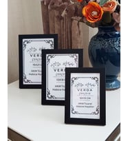 3 Lü Set! 10x15, 13x18 cm ve 15x21 cm Siyah Fotoğraf Çerçevesi! Ahşap Ayaklı Pvc Camlı Dekoratif Çerçeve!
