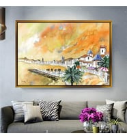 Altın Çerçeveli dekoratif tablo a173 (Gold)