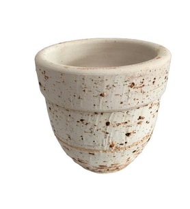 Antik Görünümlü Eskitme Toprak Saksı 12 cm x 12 cm