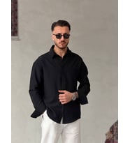 Erkek Keten Fresh Oversıze Gömlek
