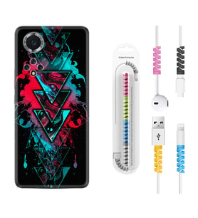 Huawei Nova Y70 Y90 Nova 9 SE  Kılıf Kablo Koruma Spiral Silikon Down 1719