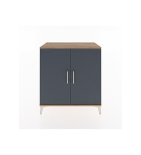 Hyperion Şifonyer Tek Raflı 2 Kapaklı 88x44x96 Çam-Antrasit