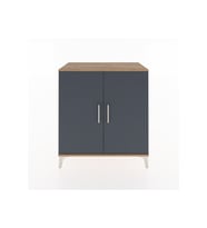 Hyperion Şifonyer Tek Raflı 2 Kapaklı 88x44x96 Çam-Antrasit