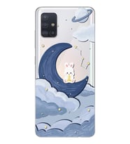 Samsung Galaxy A51 Uyumlu Sevimli Ayıcık Desenli Şeffaf Telefon Kılıfı