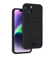 Apple İphone 14 Kılıf Kelvin Kartvizitli Silikon - Siyah