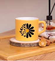 Seraclass Papatya Tasarım Renkli Nescafe Fincanları (Sarı)