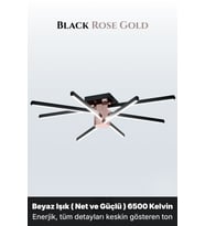 Nova 8 Rose Gold LED Tavan Avize – Kumandalı Dim Edilebilir – Aşağı Işık