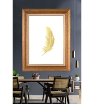 Altın Varaklı  Çerçeveli Paspartulu Tablo ndd692 (Gold)