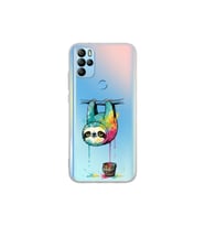 General Mobile GM 21 Pro ile Uyumlu Splash Tembel Hayvan Tasarımlı Şeffaf Silikon Kılıf