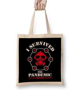 I Survived The Pandemic 2020 Bez Çanta Uzun Saplı