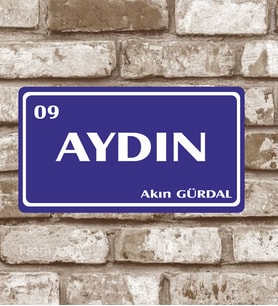 Dekoratif Metal Plaka Aydın 09 Retro Poster (29x15)